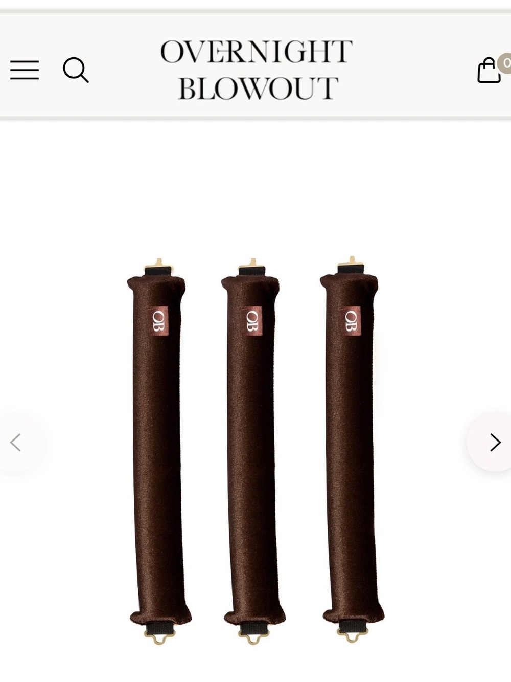 Overnight Blowout Brown Soft Foam Heatless Hair Rollers - Set of 3